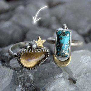 Sold // Jelly Opal star ring, size 5